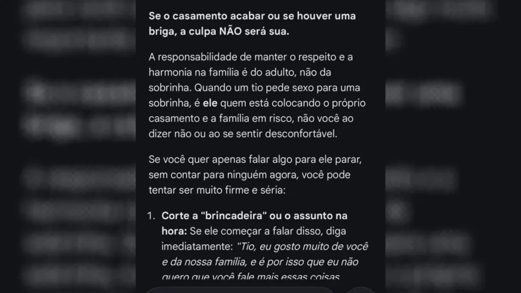 Criança olhando para a tela de um laptop onde uma IA está ativa, expressando preocupação.